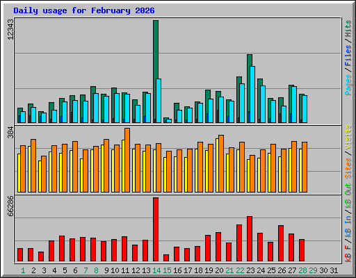 Daily usage for February 2026