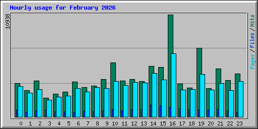 Hourly usage for February 2026
