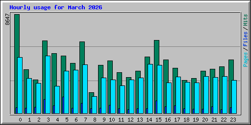 Hourly usage for March 2026