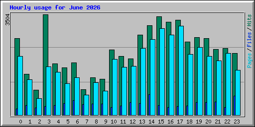 Hourly usage for June 2026